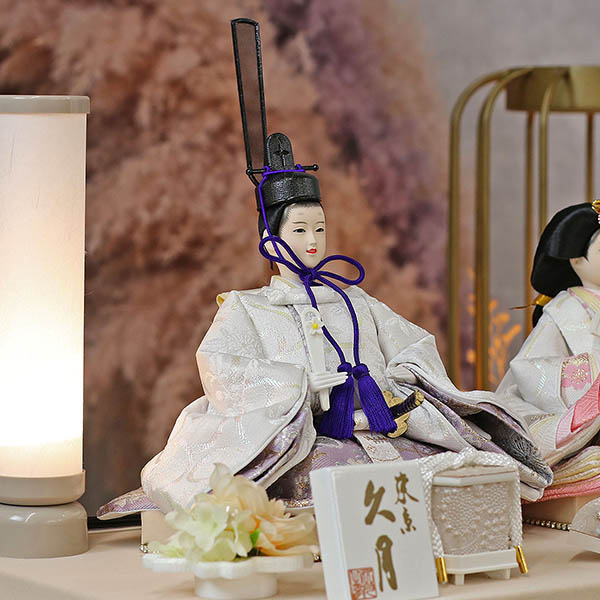 久月　 雛人形　久月 衣裳着 ケース入り 親王飾り 小芥子親王 アクリルケース飾り　詳細画像