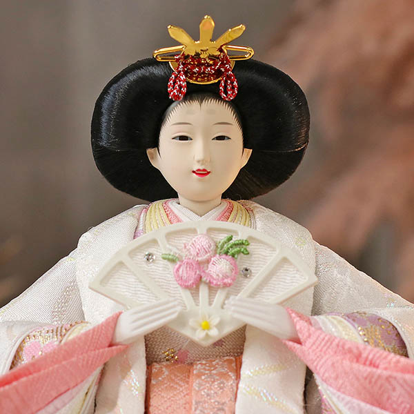久月　 雛人形　久月 衣裳着 ケース入り 親王飾り 小芥子親王 アクリルケース飾り　詳細画像