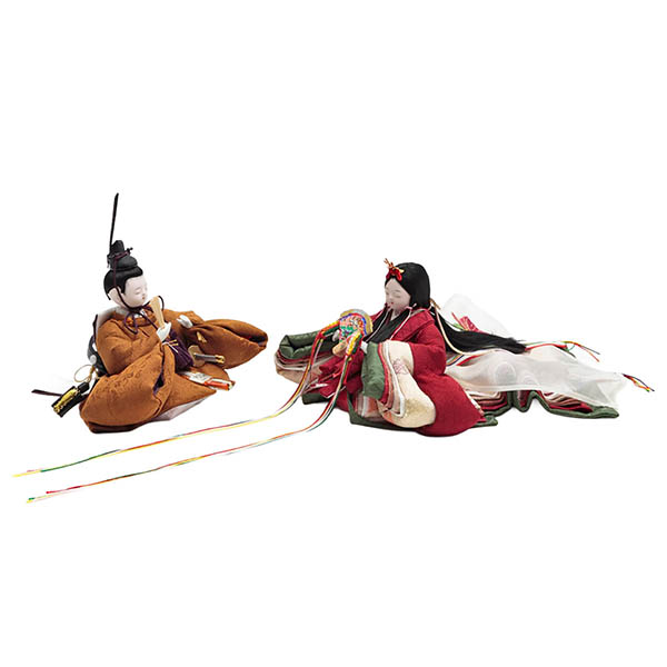 久月　 雛人形　銘木 花梨 正絹 衣裳着 小芥子親王 収納親王飾り　詳細画像