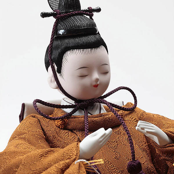 久月　 雛人形　銘木 花梨 正絹 衣裳着 小芥子親王 収納親王飾り　詳細画像