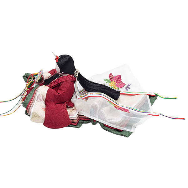 久月　 雛人形　銘木 花梨 正絹 衣裳着 小芥子親王 収納親王飾り　詳細画像