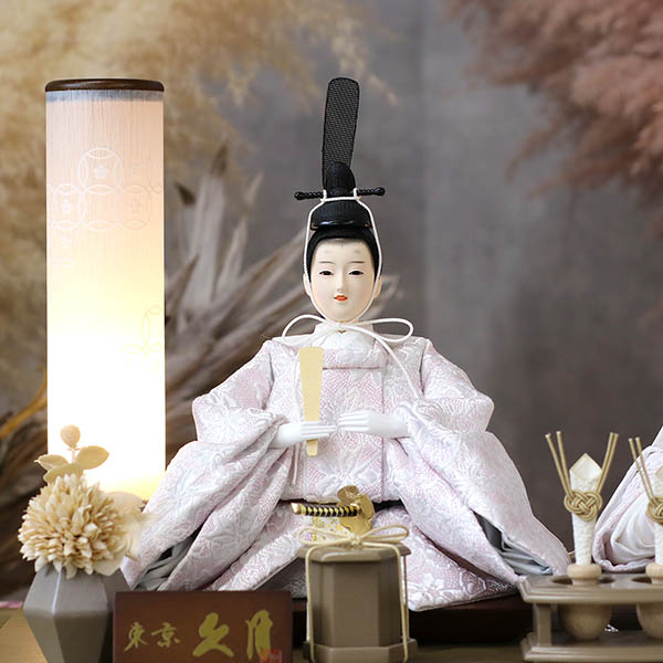 久月　 雛人形　久月 衣裳着 ケース入り 親王飾り 小三五親王 アクリルケース飾り　詳細画像