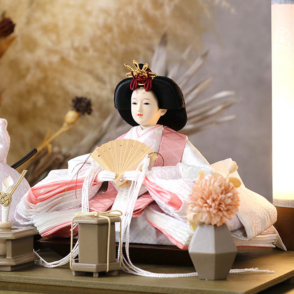 久月　 雛人形　久月 衣裳着 ケース入り 親王飾り 小三五親王 アクリルケース飾り　詳細画像