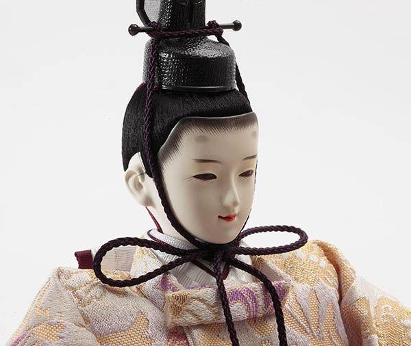 久月　 雛人形　衣裳着 ケース入り 親王飾り 芥子親王 つまみ細工 花飾り アクリルケース　詳細画像