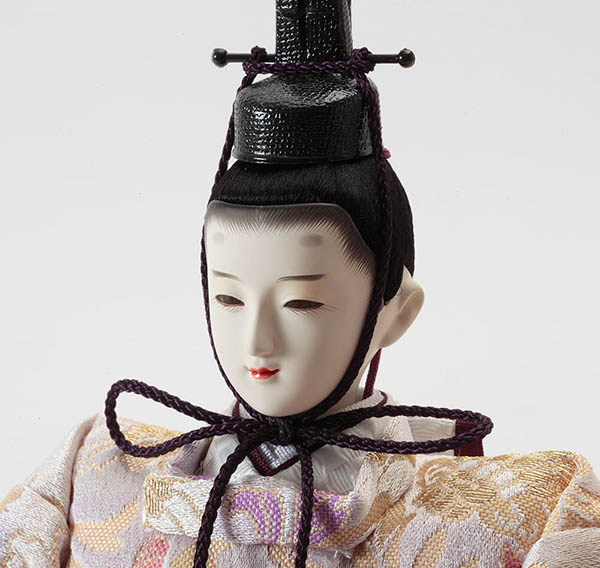 久月　 雛人形　衣裳着 ケース入り 親王飾り 芥子親王 つまみ細工 花飾り アクリルケース　詳細画像