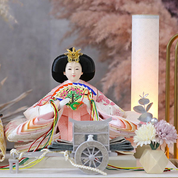 久月　 雛人形　久月 衣裳着 ケース入り 親王飾り 芥子親王 アクリルケース飾り　詳細画像