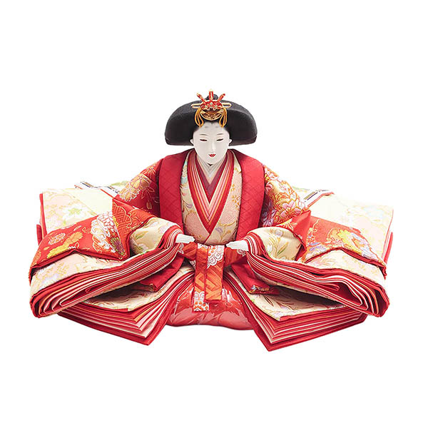 雛人形 久月 衣裳着 九番親王 大三五 十五人揃い 緋毛氈 七段飾り 詳細画像 久月 雛人形 衣裳着 九番親王 大三五 十五人揃い 緋毛氈 七段飾り 詳細画像