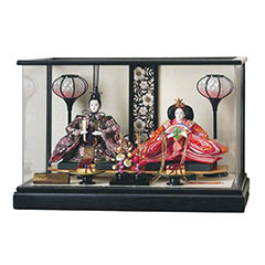 雛人形: 衣裳着 刺繍装飾 芥子親王 アクリルケース飾り kyugetsu tokyo closs【D-49】