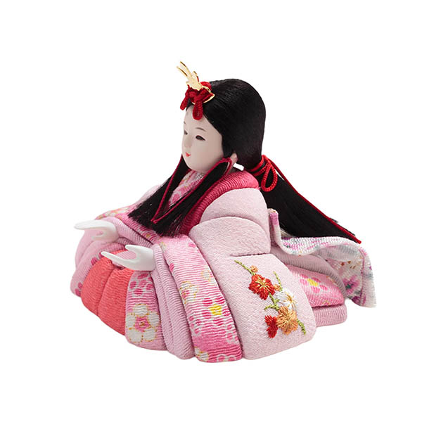 久月　 雛人形　 久月作 ほのか 木目込み 新井久夫 小春雛 親王飾り 刺繍　詳細画像