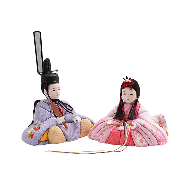 久月　 雛人形　 久月作 ほのか 木目込み 新井久夫 小春雛 親王飾り 刺繍　詳細画像