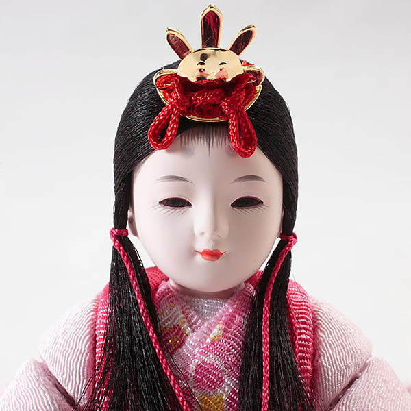 久月　 雛人形　 久月作 ほのか 木目込み 新井久夫 小春雛 親王飾り 刺繍　詳細画像