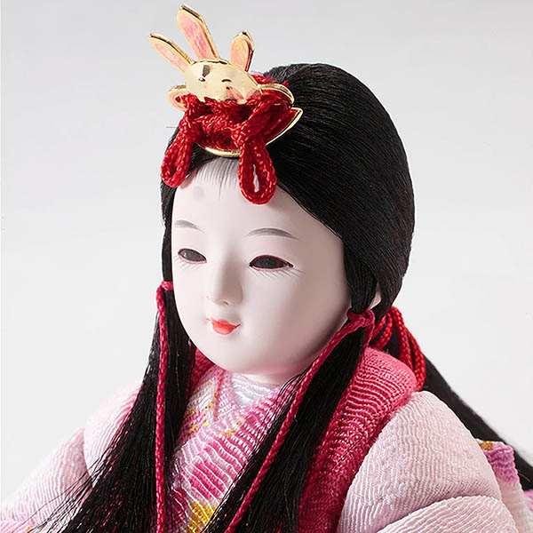 久月　 雛人形　 久月作 ほのか 木目込み 新井久夫 小春雛 親王飾り 刺繍　詳細画像