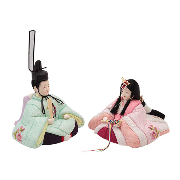 久月　 雛人形　久月作 ほのか 木目込み 新井久夫 芽依雛 親王飾り 刺繍　詳細画像