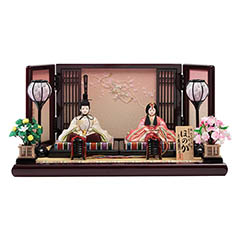 雛人形: 久月作 ほのか 木目込み 木村綾 祥恵雛 親王飾り【3HR-M38】