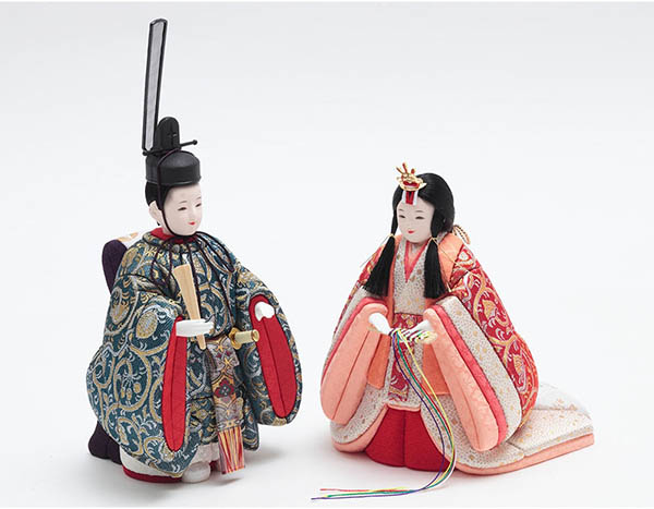 久月　 雛人形　久月作 木目込み 新井久夫 ほのか 美玲雛 立ち雛 立親王飾り　詳細画像