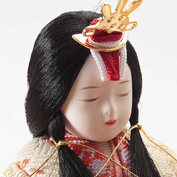 雛人形 久月 一秀作 桃葉雛 木目込み 五人 収納飾り 詳細画像 久月 雛人形 一秀作 桃葉雛 木目込み 五人 収納飾り 詳細画像