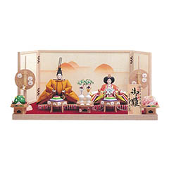 雛人形: 平安弌峰作 正絹 有職 黄櫨染 衣裳着 京九番親王 平飾り 久月監製 【D-77】