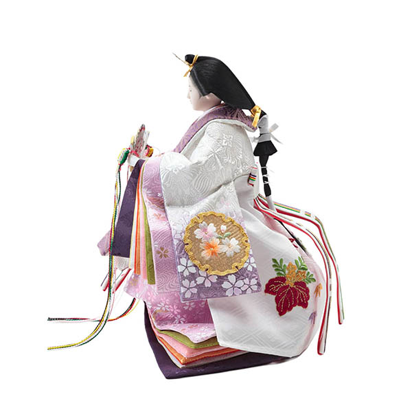 久月　 雛人形　衣裳着 金彩刺繍 三五親王 立親王飾り　詳細画像