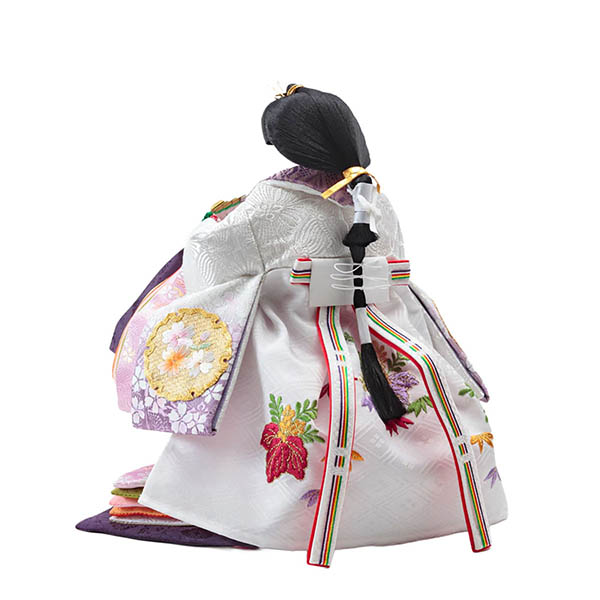 久月　 雛人形　衣裳着 金彩刺繍 三五親王 立親王飾り　詳細画像