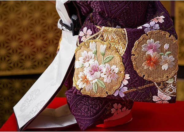 久月　 雛人形　衣裳着 金彩刺繍 三五親王 立親王飾り　詳細画像