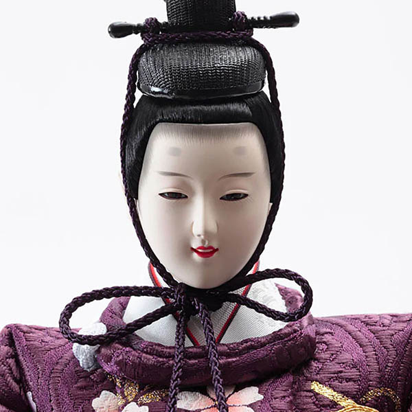 久月　 雛人形　衣裳着 金彩刺繍 三五親王 立親王飾り　詳細画像