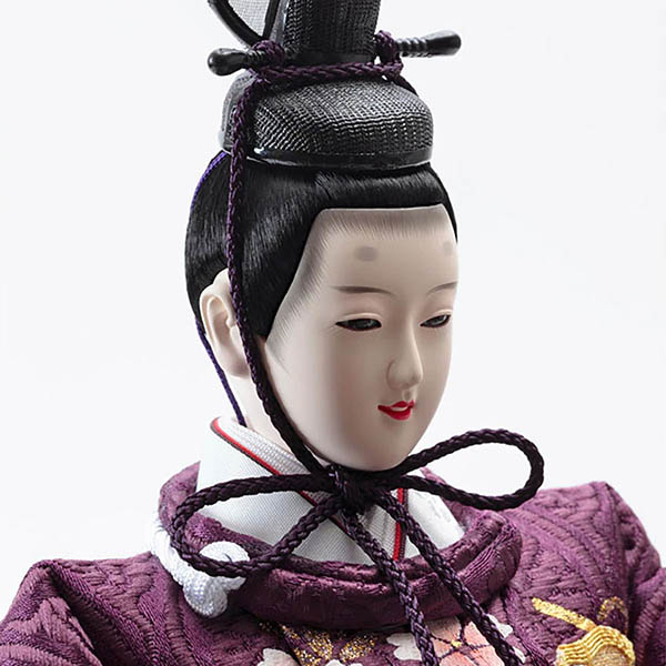 久月　 雛人形　衣裳着 金彩刺繍 三五親王 立親王飾り　詳細画像