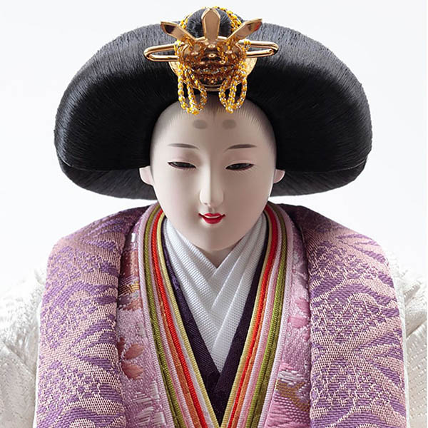 久月　 雛人形　衣裳着 金彩刺繍 三五親王 立親王飾り　詳細画像