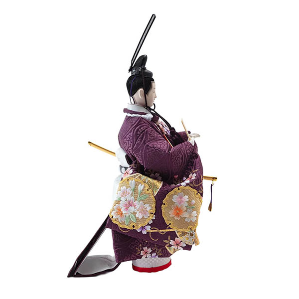 久月　 雛人形　衣裳着 金彩刺繍 三五親王 立親王飾り　詳細画像