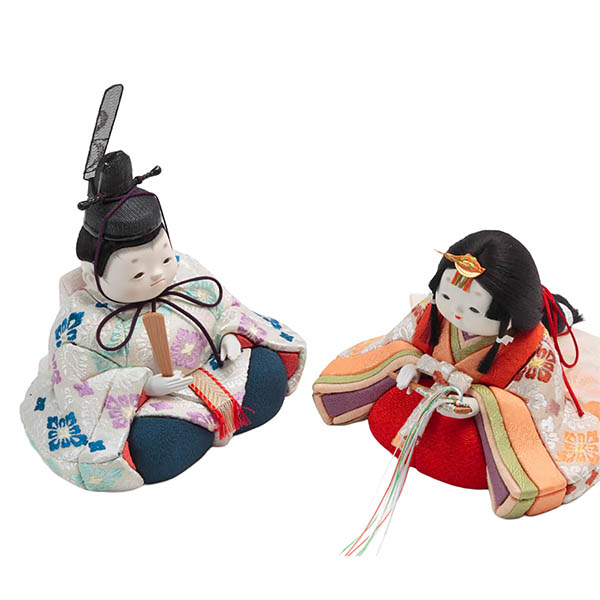 雛人形 久月 幸一光作 正絹 ひかり雛 木目込み 親王 官女 五人 収納飾り 詳細画像 久月 雛人形 幸一光作 正絹 ひかり雛 木目込み 親王 官女 五人 収納飾り 詳細画像