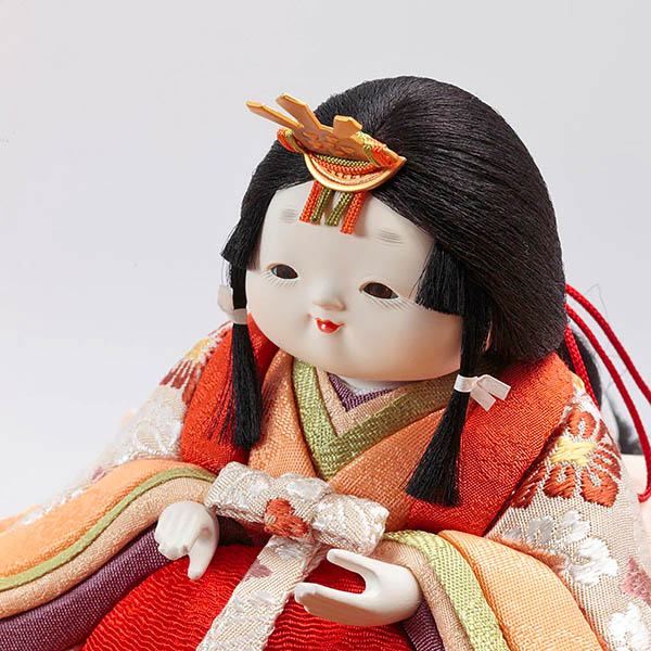 雛人形 久月 幸一光作 正絹 ひかり雛 木目込み 親王 官女 五人 収納飾り 詳細画像 久月 雛人形 幸一光作 正絹 ひかり雛 木目込み 親王 官女 五人 収納飾り 詳細画像