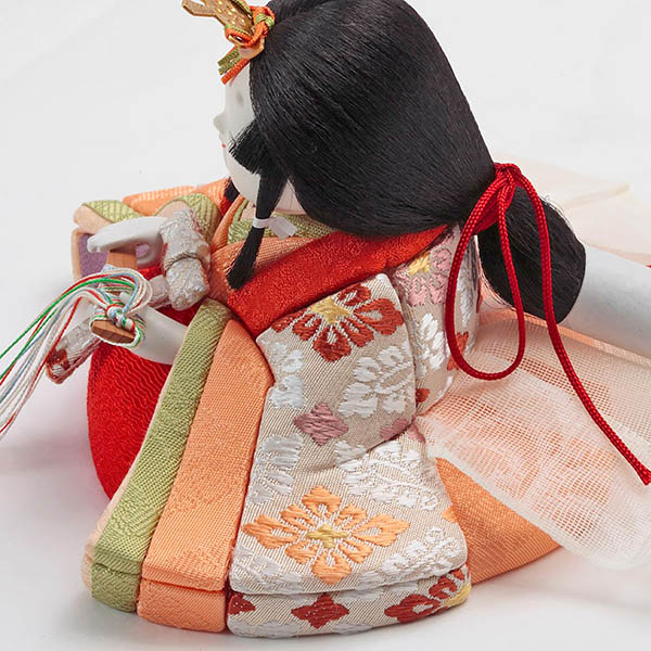 雛人形 久月 幸一光作 正絹 ひかり雛 木目込み 親王 官女 五人 収納飾り 詳細画像 久月 雛人形 幸一光作 正絹 ひかり雛 木目込み 親王 官女 五人 収納飾り 詳細画像