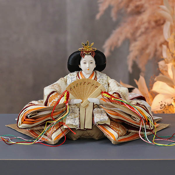 久月　 雛人形　二世光匠作 刺繍 衣裳着 京十二番親王 平飾り kyugetsu tokyo closs　詳細画像