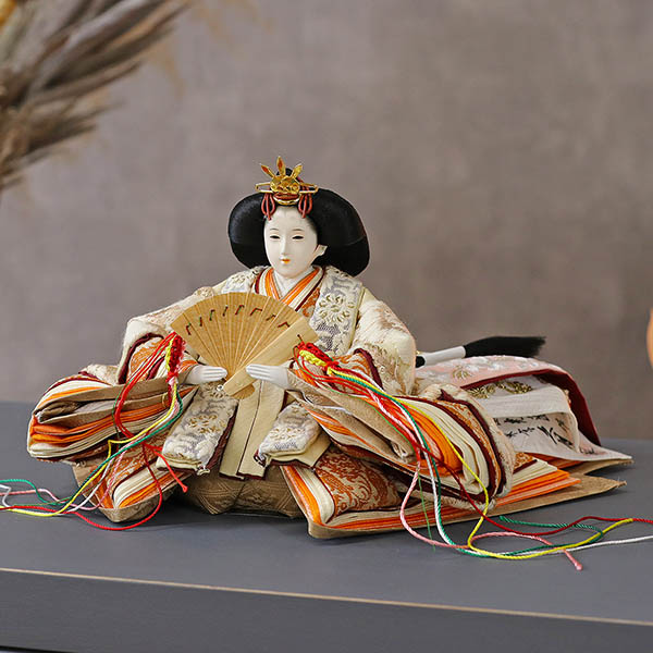 久月　 雛人形　二世光匠作 刺繍 衣裳着 京十二番親王 平飾り kyugetsu tokyo closs　詳細画像