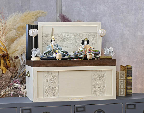 久月　 雛人形　二世光匠作 刺繍 衣裳着 京十二番親王 収納飾り kyugetsu tokyo closs　詳細画像