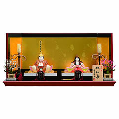 雛人形: 賢一 以和喜 龍村裂 木目込み 親王飾り