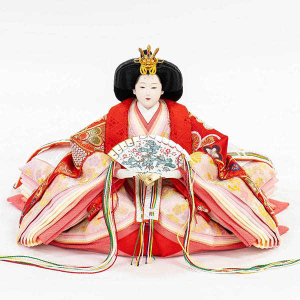 吉徳　 雛人形　正絹 十番親王 三五 十五人揃い 福寿雛 緋毛氈　詳細画像