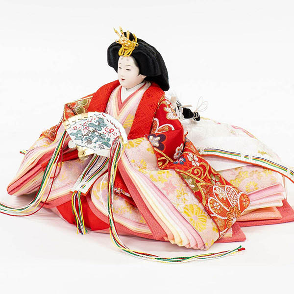 吉徳　 雛人形　正絹 十番親王 三五 十五人揃い 福寿雛 緋毛氈　詳細画像