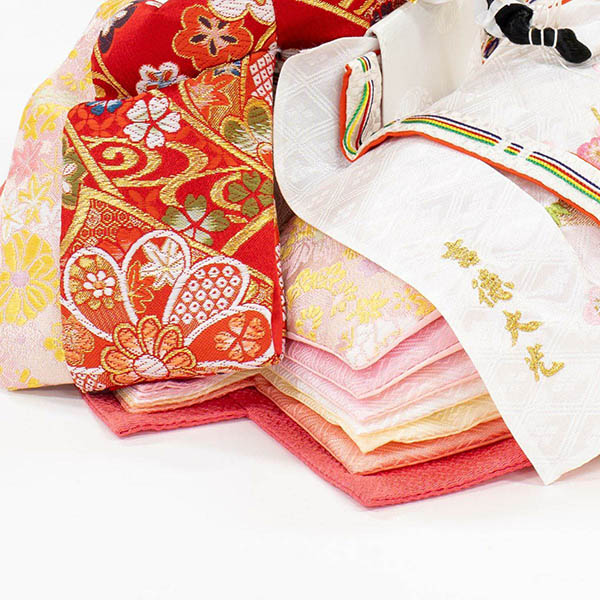 吉徳　 雛人形　正絹 十番親王 三五 十五人揃い 福寿雛 緋毛氈　詳細画像