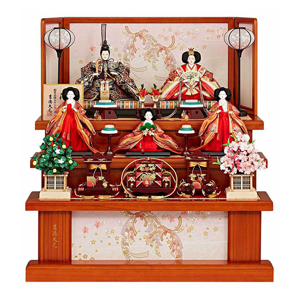 十番親王 三五官女 五人飾り 御雛 【482D60362】