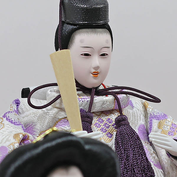 吉徳　 雛人形　ケース入り 小芥子親王 柳官女 五人飾り ガラスケース　詳細画像