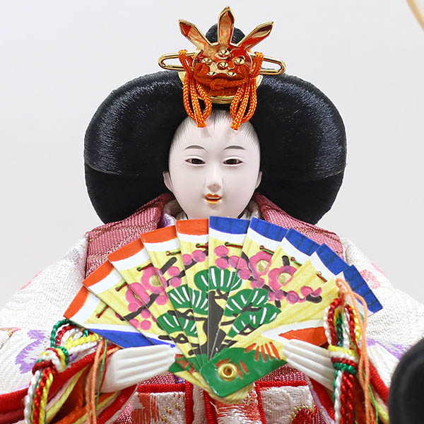 吉徳　 雛人形　ケース入り 小芥子親王 柳官女 五人飾り ガラスケース　詳細画像