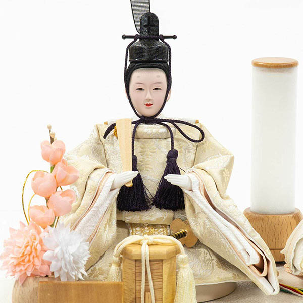 吉徳　 雛人形　円形 丸形 アクリルケース入り 芥子親王飾り　詳細画像