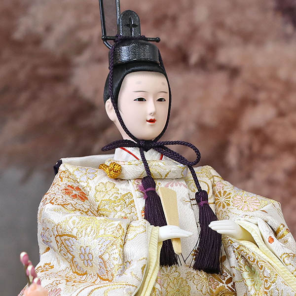 吉徳　 雛人形　モカ塗り アクリルケース入り 小三五 親王飾り　詳細画像