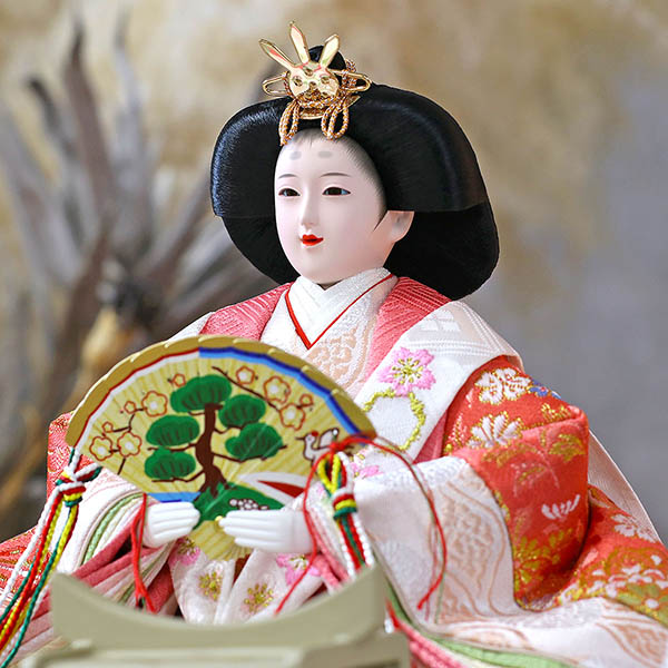 吉徳　 雛人形　モカ塗り アクリルケース入り 小三五 親王飾り　詳細画像