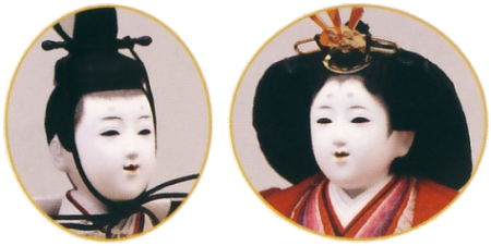 久月作衣裳着 三歌人付八人飾り<br>京十番親王 芥子官女三歌人