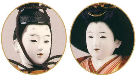 横山薫作<br> 衣裳着 親王飾り 正絹(黄) 三五親王 久月監製