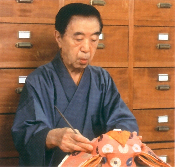 現代の名工 平安桂甫作<br>衣裳着 親王飾り 正絹龍村織 八番親王 久月監製
