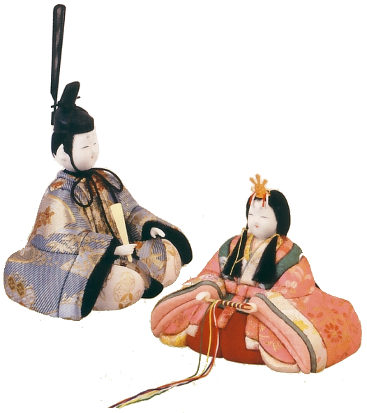 一秀作 芳春雛<br>木目込 ピンク三段 十人飾り 久月監製