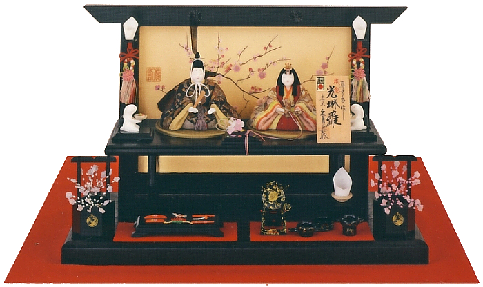 真多呂作 光琳雛<br>木目込 親王飾り 本金 久月監製