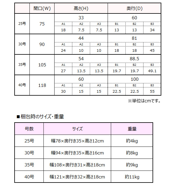 三段 桐製 ひな壇 (白木)